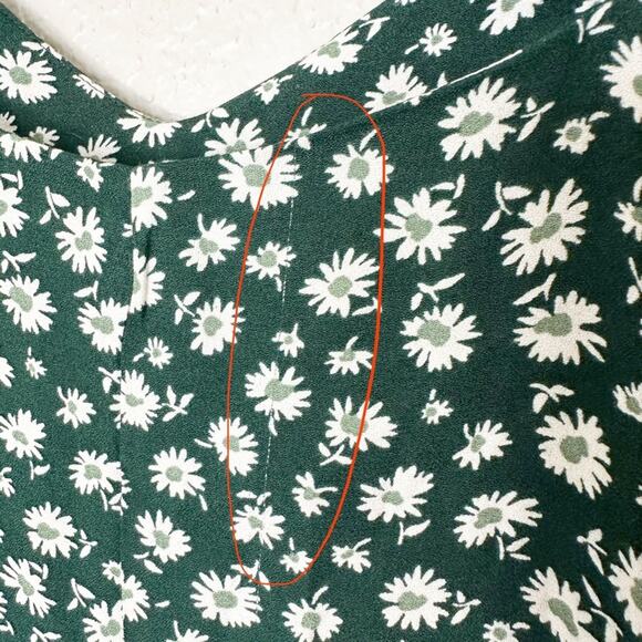 Reformation Dress Midi Crimini Green Floral Side Slit Adjustable Straps Size 0 - Picture 10 of 10